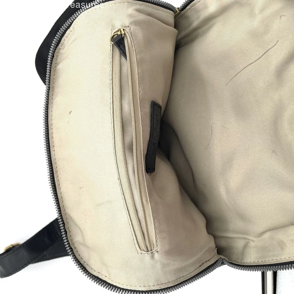 VTG American Leather Co. Black Leather Y2K Minimalist Capsule Unisex Backpack